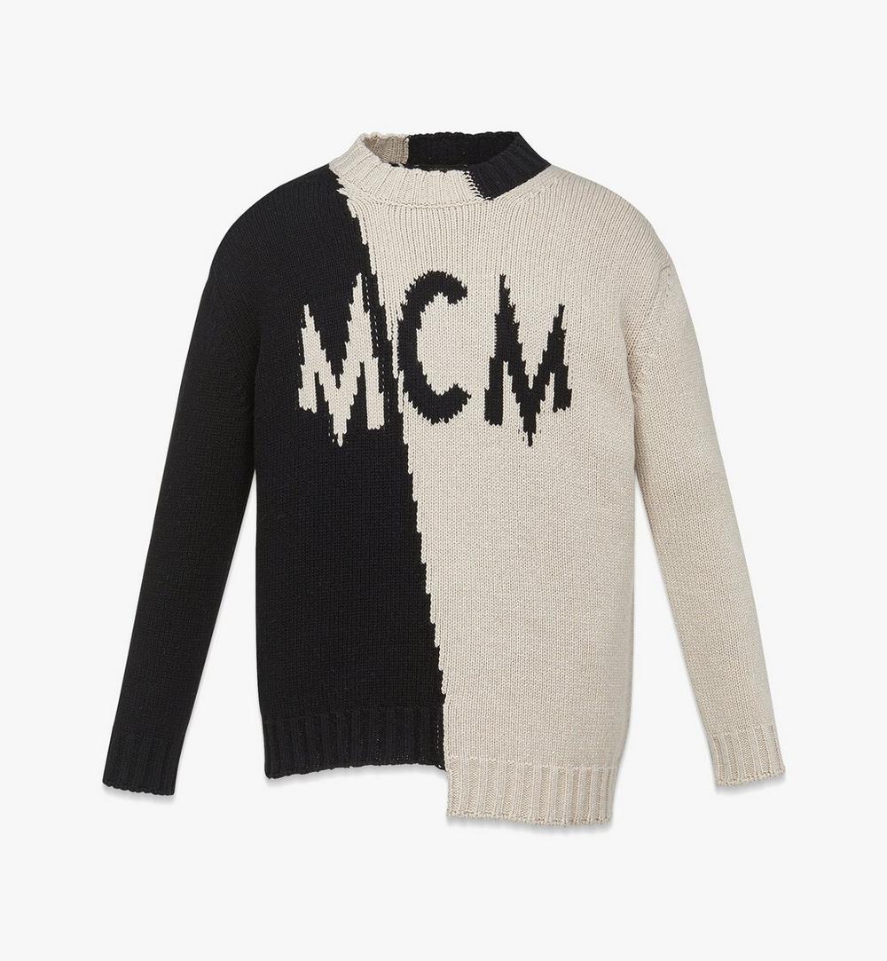 Contrast Logo Sweater in Recycled Cashmere 1